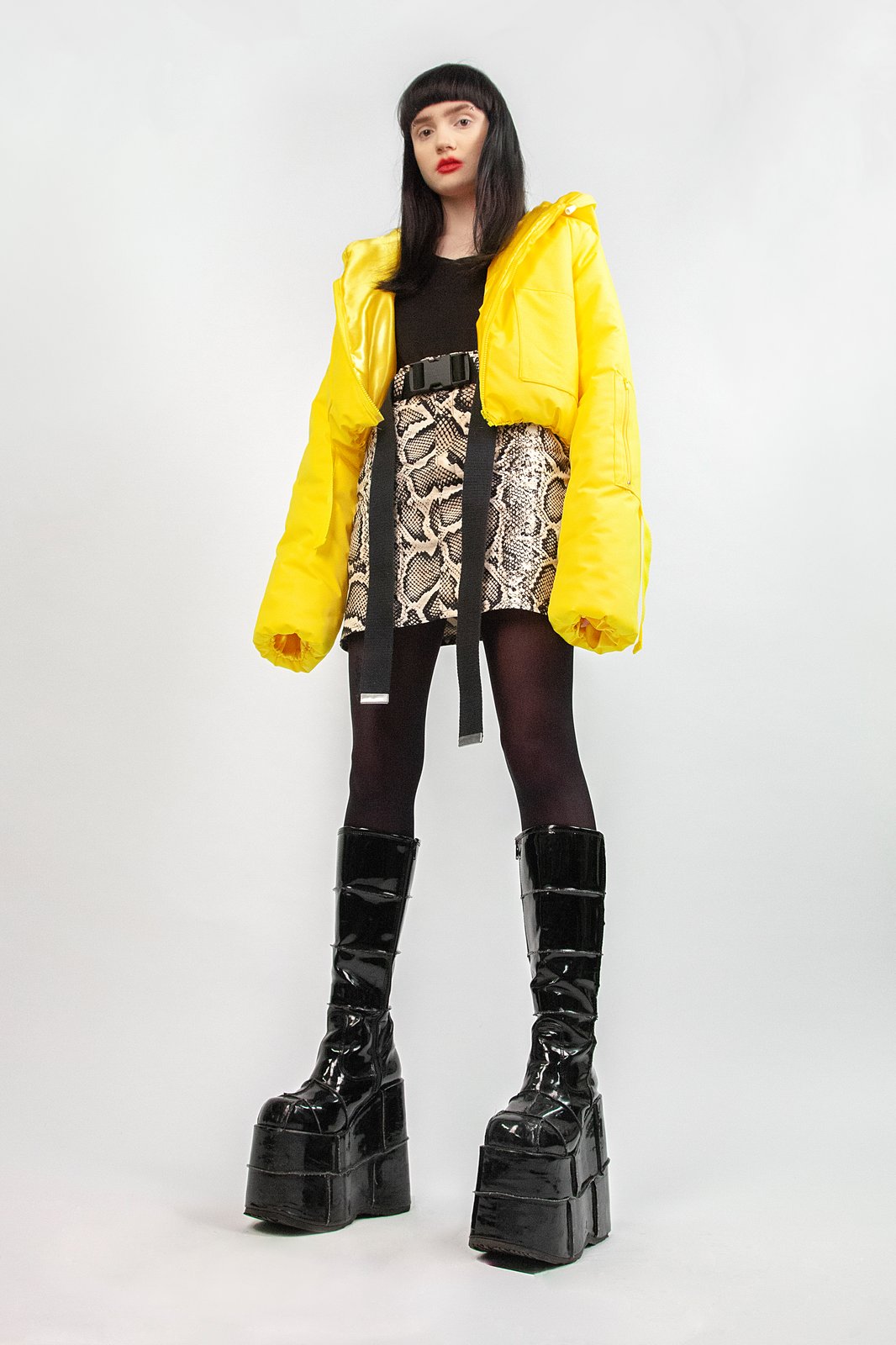 Big yellow outlet coat